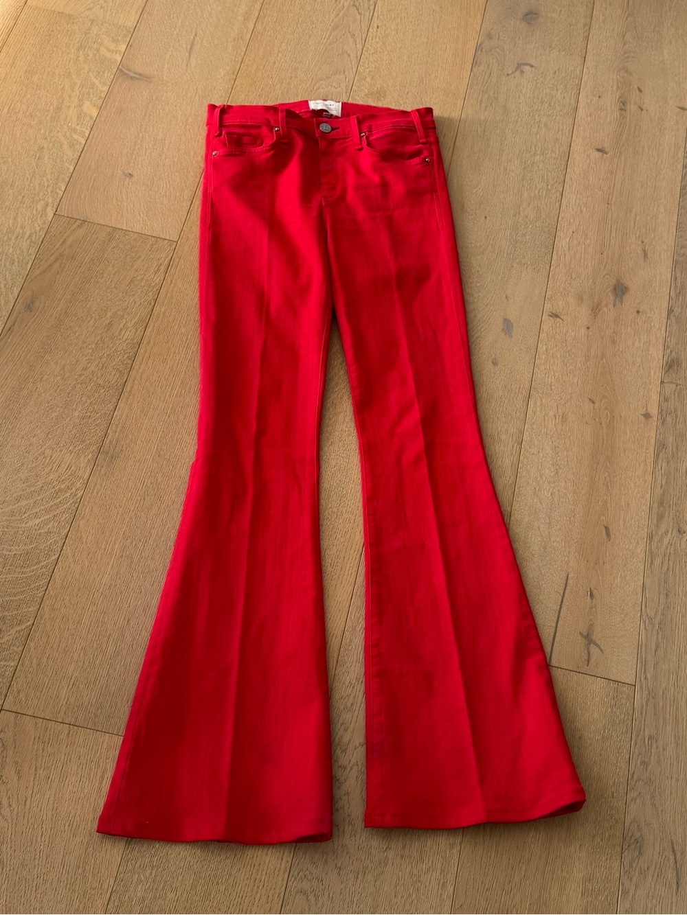 McGuire Majorelle High-Rise Flare Jeans Red Size 27